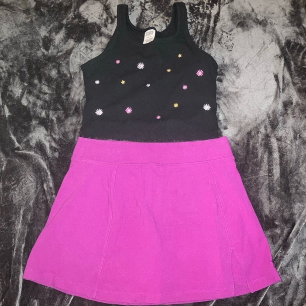 PINK Victoria's Secret Black and Purple Skort